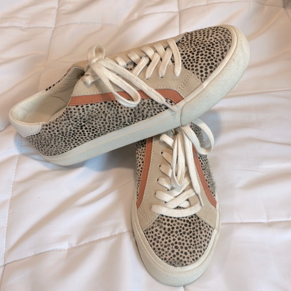 Madewell Sidewalk Low-Top Sneakers in Spotted Calf Hair